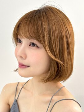 ミンクスオーバー(MINX OVER) 【ボブ】オリーブベージュ/レイヤーカット/ウェットヘア
