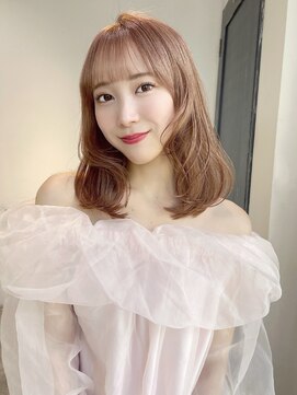 フォルテ 城北店 デザインカラー/レイヤーカット/ウェットヘア/オリーブベージュ