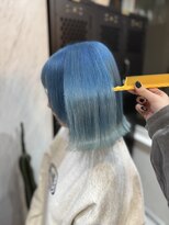 ヴァイス 渋谷店(VAICE)&nbsp;ボブ/ハイトーンカラー/水色