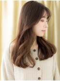 グレージュアッシュ韓国風巻きフェミニンロングZ上尾30代40代