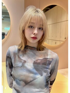 ロンドプロフィール 浦和(Lond profil) イメチェン　ボブ　外ハネボブ　美髪　ホワイトブロンド　韓国