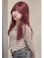 ステラ ヘア デザイン サロン(STELLA hair design salon)&nbsp;ニュアンスロング×ピンクカラー　A