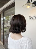 波巻きボブ×マロンブラウン