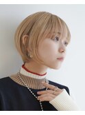 大人可愛い20代30代40代黒髪前下がりショートボブ丸みショート◎