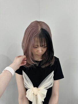 ウル 岡山駅店(ULu.) ピンクベージュ × ブラック