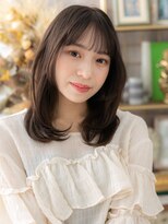 カバーヘア ブリス 大宮西口(COVER HAIR bliss)&nbsp;ダークアッシュ/艶髪/透明感/スモーキーカラー/暗髪/ぱっつんg