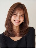 コンサバミディアム×骨格補正[六甲/髪質改善/白髪ぼかし]