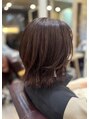 ロアー ヘアー リンク 葛西駅前店(RAWR hair link) 白髪ぼかしハイライト×外ハネボブ