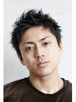 ゼンコー アオヤマ(ZENKO Aoyama)&nbsp;黒髪×スパイキーショート×無造作パーマ【メンズパーマ表参道】
