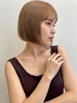 ロンド フィーユ(Lond fille) 韓国風ボブ/顔周りカット/ミルクティーベージュ/銀座
