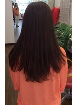 イヴァルヴ(EVOLVE)&nbsp;シースルーバング白髪染めナチュラル大人可愛いストレートロング