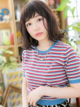 カバーヘア イヴ 戸頭店(COVER HAIR EVE) *EVE戸頭*斜めバングで目力UP♪小顔ラブふわミディa