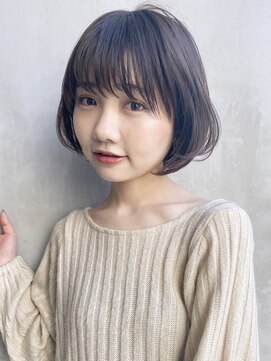 アイティーバイアルバム 八王子店(IT by ALBUM) ワンカールショートボブ_ラベンダーカラーくびれミディ_28305