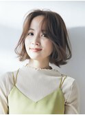  ボブ/カーキグレージュ/大人かわいい[恵比寿/恵比寿駅]