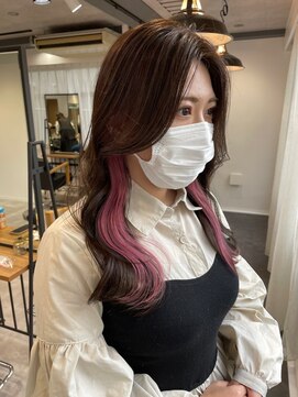 ツキ 横浜店(tuki) 20代インナーカラーケアブリーチイヤリングカラーハイライト
