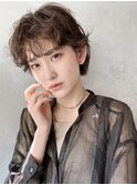 ラフなマッシュパーマ_大人ガーリーチョコレート_39029