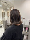 切りっぱなしボブ  ハイライト