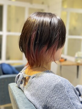 ヘアリゾート ルアーナ エルア(Hair Resort LUANA `elua) ワンランクアップなウルフスタイルピンク☆中橋