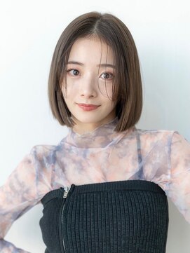 メゾンバイハバナ(maison by HAVANA) 20代30代大人かわいい黒髪小顔前髪パーマ韓国くびれレイヤーボブ