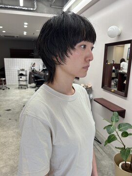 ルックアット(Look at) 【Look at】20代30代40代マッシュウルフ アッシュブラック