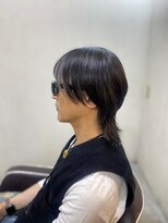 ソイクフ 四条大宮店(SOY-KUFU)&nbsp;MEN'S HAIRダークアッシュのウルフカルマパーマ