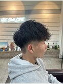 #カルマパーマ#ベリーショート#ダークアッシュ#ニュアンスパーマ