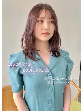 ヘアー アイス 御器所本店(HAIR ICI) 20代30代大人可愛いラベンダーピンクベージュミルクティーピンク