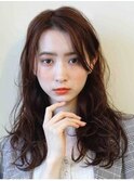 ゆるふわカーリーセミロング