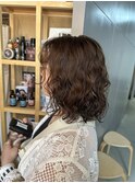 ボブ×ウェーブパーマ