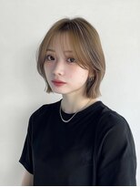 シア(XIA)&nbsp;レイヤーボブ/顔まわりレイヤー/シアベージュ/ シースルーバング