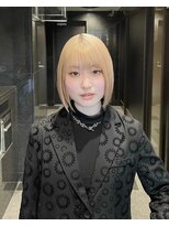 リトル 京都四条店(little)&nbsp;透明感ブロンドの切りっぱなしボブ