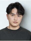 メンズセンターパート　メンズパーマ　大人ヘア　men's　高松
