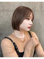 ナミ ギンザ(NAMI ginza)&nbsp;大人ボブ銀座レイヤーカット有楽町ミディアムボブグレージュ