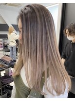 アライブ キチジョウジ(ALIVE Kichijoji)&nbsp;ALIVE吉祥寺 バレイヤージュアッシュブラウンベージュ外ハネボブ