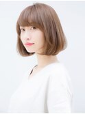 【yuka】アッシュブラウンベージュの柔らかワンカールボブ