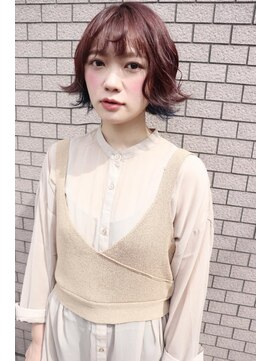 リア(Lia by KENJE) Lia&汐見悠佑　大人かわいい外ハネ&インナーカラー