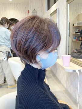 シュガー 仙台宮城野区(&Sugar) 大人可愛い/ピンクベージュ/くびれショート/美髪/ボブ/30代40代