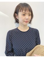 エマ 中山店(EMMA)&nbsp;切りっぱなしボブ　ベージュカラー　パッツン