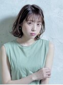 ミディアム×スモーキーグレージュ×ネイビーアッシュ×所沢