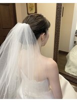 パリスパート2 花嫁 ベール シンプル コンパクト シニヨン ヘアアレンジ