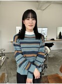 黒髪ミディアム