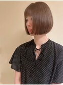 丸みが可愛い!ショートボブスタイル/ことりベージュ