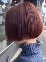 カムジーヘッド(COMEGHEAD)&nbsp;切りっぱなしボブブリーチダブルカラー丸みボブケアブリーチ