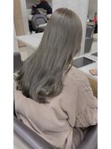ブリーチなしダブルカラーでオリーブグレージュ