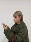 大人かわいい20代30代おすすめぱつっとカットナチュラルベージュ