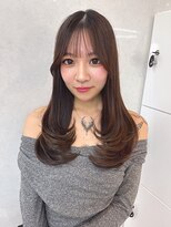 アリープアウル(ALEAP owl)&nbsp;ロングレイヤー/顔まわりカット/毛先ワンカール/ブラウン