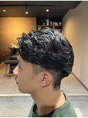 MEN’S HAIR/サーフカール/刈り上げセンターパート/柏
