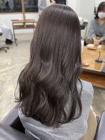 ヘアーアイストゥーレ(HAIR ICI TRE) 20代30代◎艶ラベンダーカラーロング×韓国風レイヤー