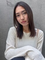 ガーデン 銀座(GARDEN)&nbsp;ミディアムレイヤー 顔まわりレイヤー 顔まわり ダークブラウン