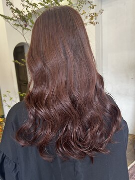 ヘアーアイスカルテット(HAIR ICI QUARTET) ブリーチなしカラーで艶感暖色ブラウン×レイヤー